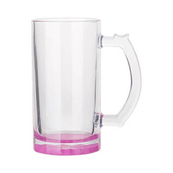 Bierkrug 470ml, Glas, Violetter Boden, für die Sublimation