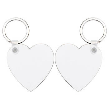 Schlüsselanhänger, Doppelseitig, MDF, Herz, für den Sublimationsdruck