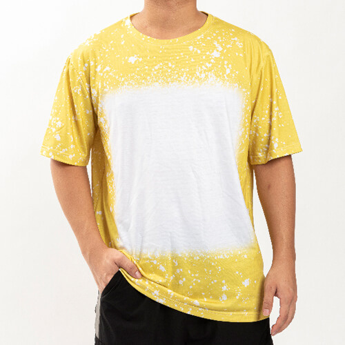 T-Shirt, Cotton-Like Bleached Starry Yellow, für den Sublimationsdruck