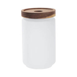 Behälter, Glas, 750 ml, mit hölzernem Deckel, für den Sublimationsdruck