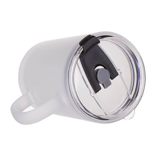 Becher 400 ml, Glas, Satiniert, mit Deckel und Halm, für die Sublimation