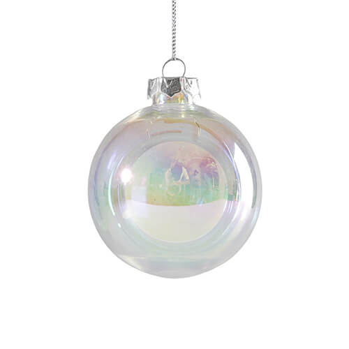 Christbaumkugel, Kunststoff, Ø 8 cm, Durchsichtig, Klar, für den Sublimationsdruck