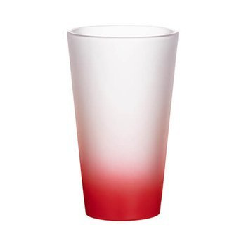 Glas, 450 ml, satiniert, Rot, für die Sublimation