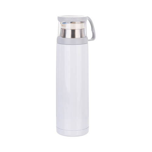 Thermosflasche, mit Becher im Deckel, 500 ml, für den Sublimationsdruck
