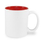 Tasse 330ml, ECO, rote Innenseite, für die Sublimation