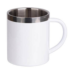 Tasse 300 ml, Edelstahl, Weiß für die Sublimation
