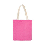 Tasche, Plüsch, Weiß-Rosa, 34 x 37 cm, für den Sublimationsdruck