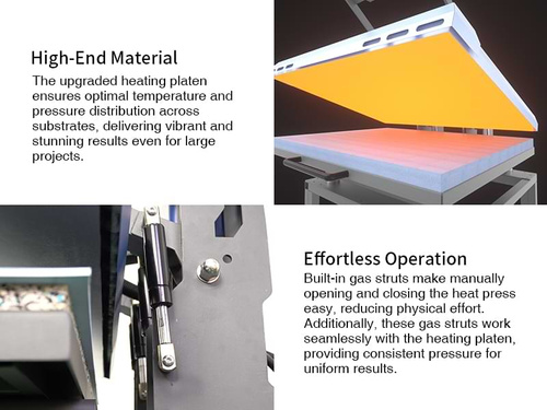 OtterPro Flachpresse 80 x 100 cm mit ausziehbarer Tischplatte