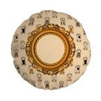 Kissenbezug, Leinen, Ø 60 cm, Katzen, für den Sublimationsdruck