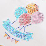 Blatt mit Zirkonia, Ballons, für den Thermotransfer