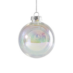 Christbaumkugel, Kunststoff, Ø 8 cm, Durchsichtig, Klar, für den Sublimationsdruck