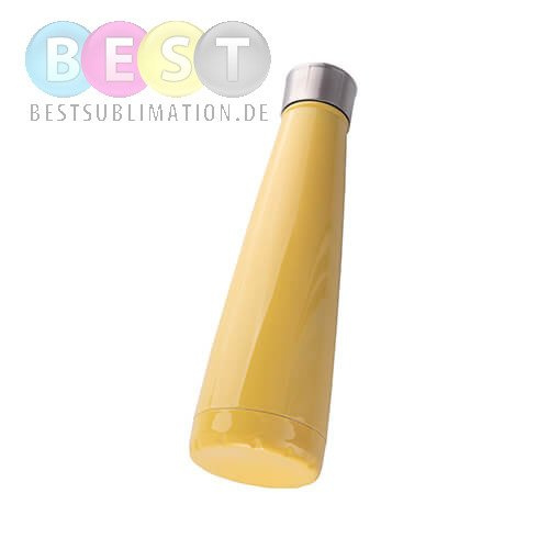 Trinkflasche, Gelb, Pyramide, 420 ml, für den Sublimationsdruck