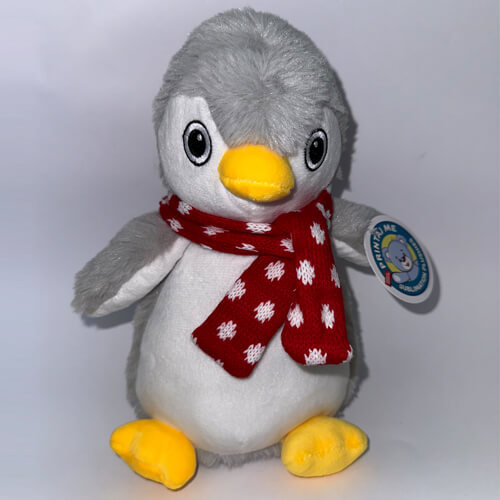 Plüschtier, Pinguin, 25 cm, Grau, für den Sublimationsdruck