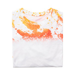 T-Shirt, Cotton-Like Bleached Leopard Dreams Orange, für den Sublimationsdruck