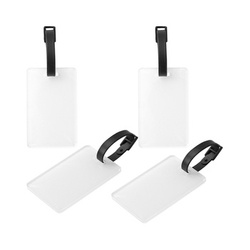 4er-Set Gepäckmarke, Acryl, Rechteck, für den Sublimationsdruck
