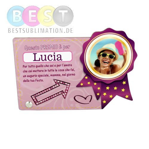 Foto-Rahmen, MDF, 19 x 13,5 cm, für den Sublimationsdruck.