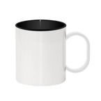 Tasse 330ml, Kunststoff, schwarze Innenseite, für die Sublimation