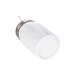 Becher mit Deckel , "Mason Jar", mit Strohhalm, Weiß, für die Sublimation