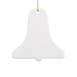 Anhänger, Keramik, Glocke, für den Sublimationsdruck