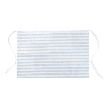 Schürze, Segeltuch, Creme mit hellblauen Streifen, für die Sublimation