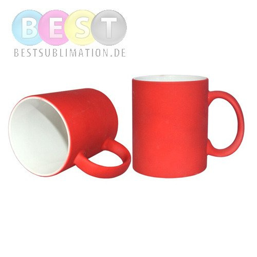 Tasse, Farbintensiv, Orange, Matt, für die Sublimation