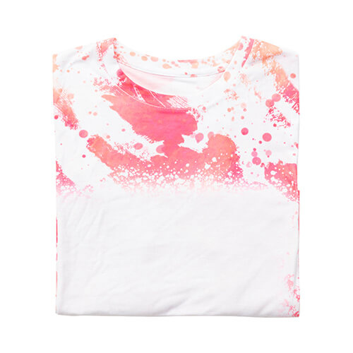T-Shirt, Cotton-Like Bleached Leopard Dreamy Pink, für den Sublimationsdruck