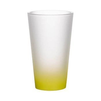 Glas, 450 ml, satiniert, Limonengelb, für die Sublimation