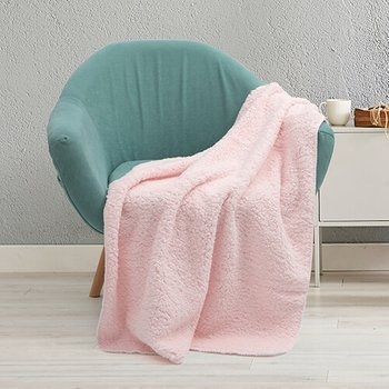 Minky Decke, mit Sherpa-Futter, Rosa, für den Sublimationsdruck