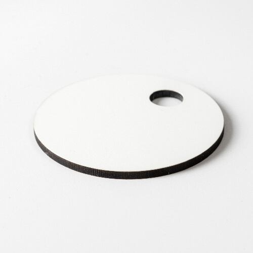 Namensplakette für Becher 480 / 600 / 540 / 750 ml, Hartfaser, Kreisrund, für die Sublimation