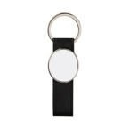 Schlüsselanhänger, Metall, Oval, Schwarz, für den Sublimationsdruck