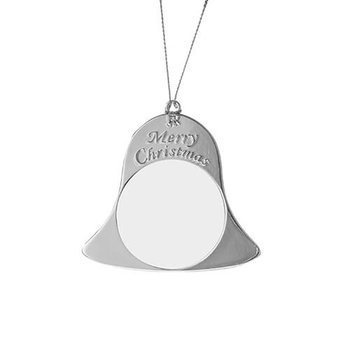 Anhänger, Glocke, Metall, Silber, für den Sublimationsdruck