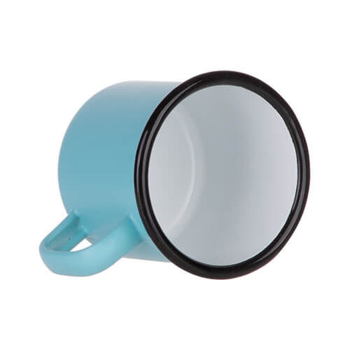 Becher 360 ml, Metall, emailliert, Minzgrün, Matt, für die Sublimation