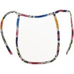 Lätzchen, Weiß, mit bunten Paspeln, mit weißen slawischen Blüten, für den Sublimationsdruck