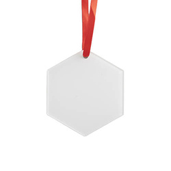 Anhänger, Acryl, Sechskant, für den Sublimationsdruck