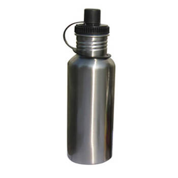 Trinkflasche, Edelstahl, Silber, 600 ml, für den Sublimationsdruck