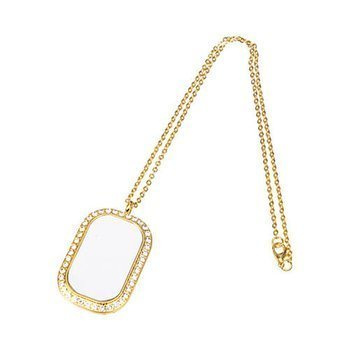 Halskette, Diamond, Rechteck, Gold, für den Sublimationsdruck