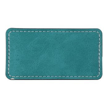 Namensschild, Kunstleder, 8,2 x 4,4 cm, Grün, für den Sublimationsdruck