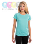 Damen T-Shirt, Solar, Kurzärmlig, Water Blue, für den Sublimationsdruck