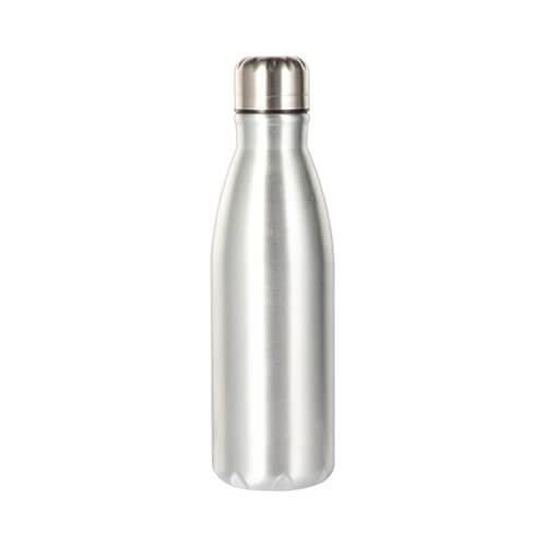 Fahrradflasche, Silber, 650 ml, für den Sublimationsdruck