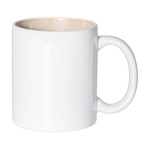 Becher 330 ml, gläserne Innenseite, Grau, für die Sublimation