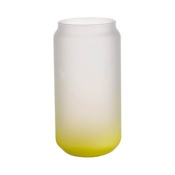 Glas 550 ml, satiniert, Limonengelb, für die Sublimation