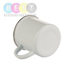 Becher 360 ml, Metall, emailliert, weiß, für die Sublimation