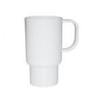 Reise-Tasse 450 ml, Kunststoff, weiß, für die Sublimation