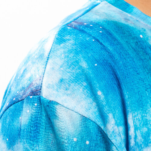 T-Shirt, Cotton-Like Bleached Mist Blue, für den Sublimationsdruck