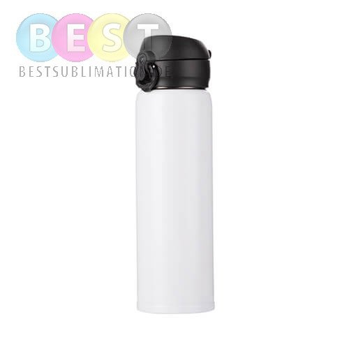 Thermosflasche, 500ml, Rostfreier Stahl, Weiß, für die Sublimation
