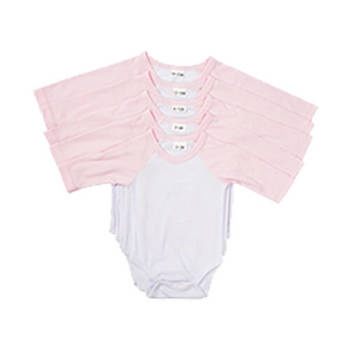 Strampelanzug, mit langen Ärmeln, rosa Ärmel, für den Sublimationsdruck
