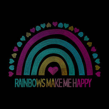 Blatt mit Zirkonia, Regenbogen, für den Thermotransfer