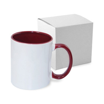 Tasse 330ml FUNNY, A+, Bordeaux, mit Box, für die Sublimation