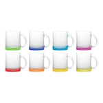 Tasse 330 ml, Glas, Hellblauer Boden, für die Sublimation