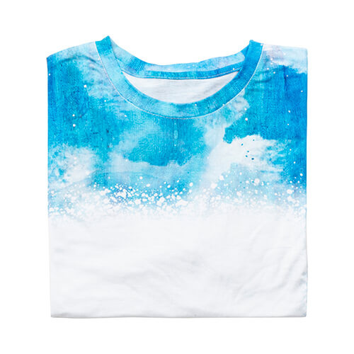 T-Shirt, Cotton-Like Bleached Mist Blue, für den Sublimationsdruck